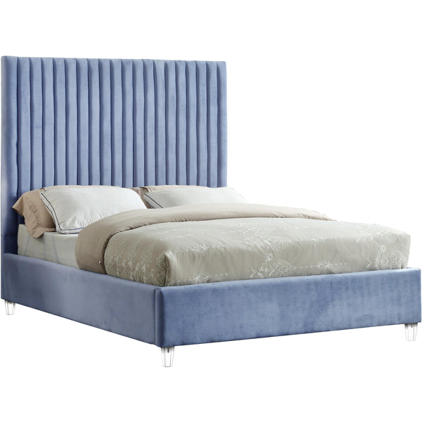 Meridian Candace Full Upholstered Platform Bed CandaceSkyBlu-F IMAGE 1