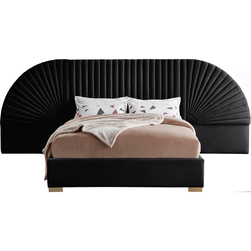 Meridian Cleo King Upholstered Platform Bed CleoBlack-K IMAGE 1