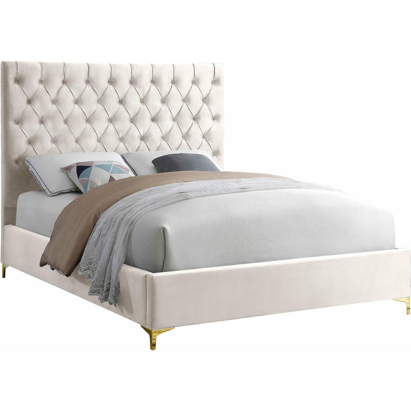 Meridian Cruz Full Upholstered Platform Bed CruzCream-F IMAGE 1