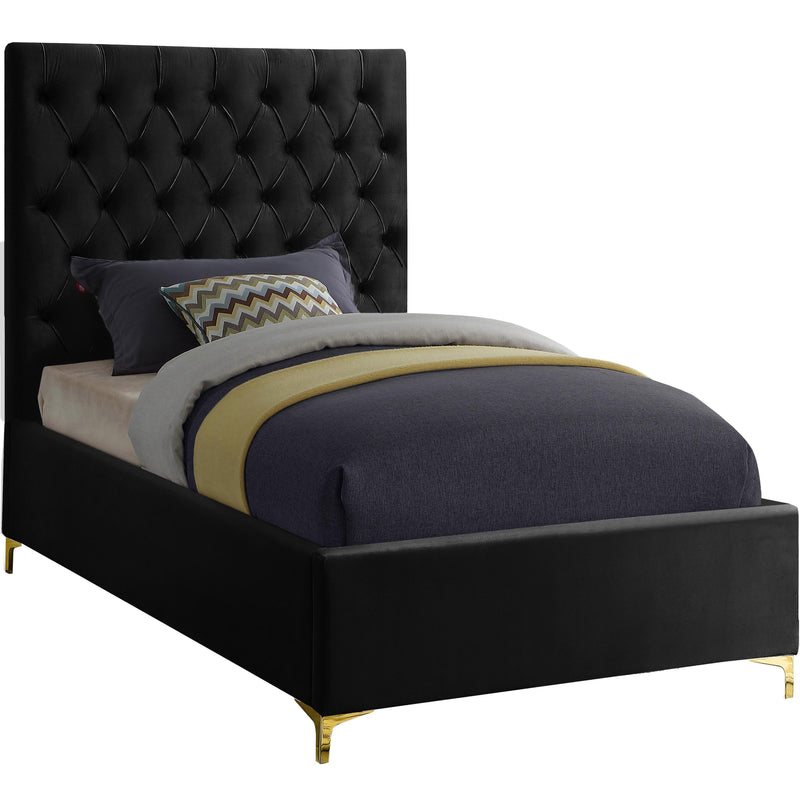 Meridian Cruz Twin Upholstered Platform Bed CruzBlack-T IMAGE 1