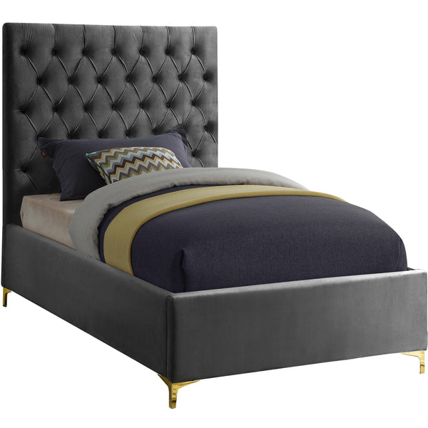 Meridian Cruz Twin Upholstered Platform Bed CruzGrey-T IMAGE 1