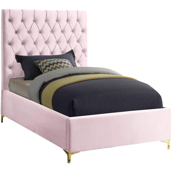 Meridian Cruz Twin Upholstered Platform Bed CruzPink-T IMAGE 1