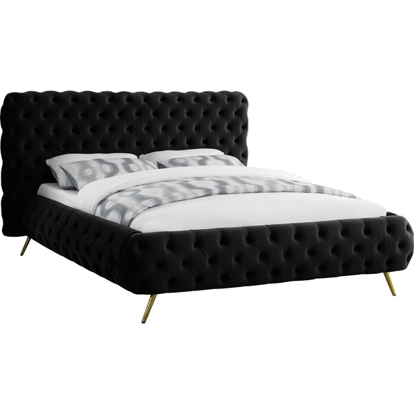 Meridian Delano King Upholstered Platform Bed DelanoBlack-K IMAGE 1