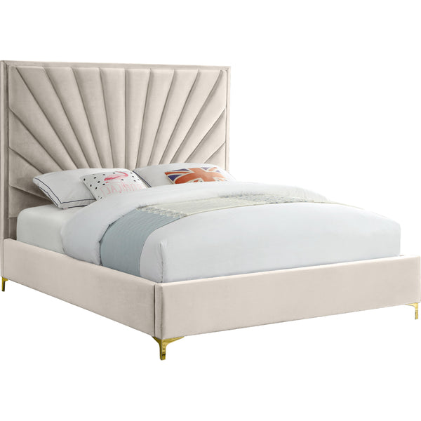 Meridian Eclipse Queen Upholstered Platform Bed EclipseCream-Q IMAGE 1