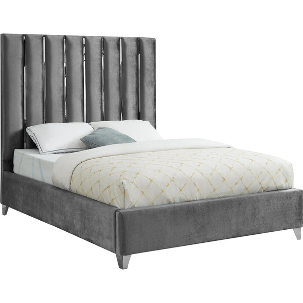 Meridian Enzo Full Upholstered Platform Bed EnzoGrey-F IMAGE 1