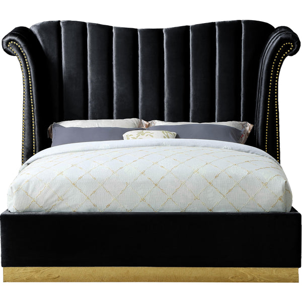 Meridian Flora King Upholstered Platform Bed FloraBlack-K IMAGE 1