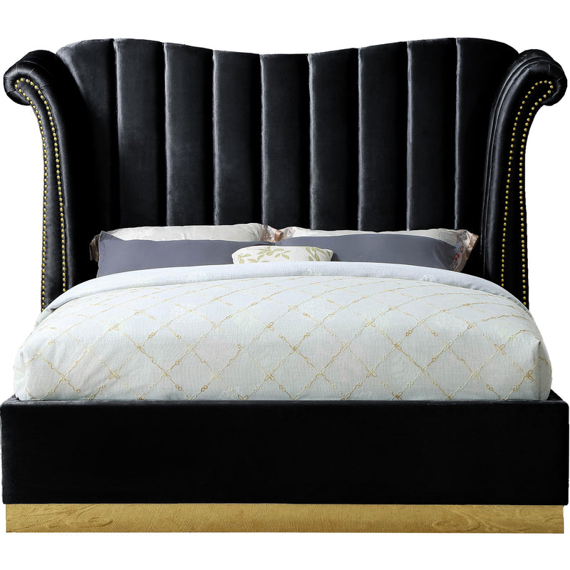 Meridian Flora King Upholstered Platform Bed FloraBlack-K IMAGE 1