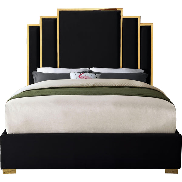 Meridian Hugo King Upholstered Platform Bed HugoBlack-K IMAGE 1