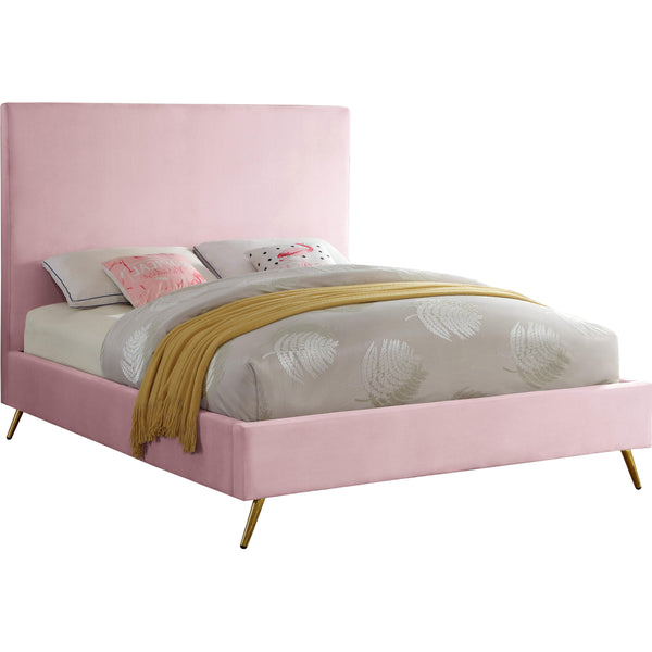 Meridian Jasmine King Upholstered Platform Bed JasminePink-K IMAGE 1