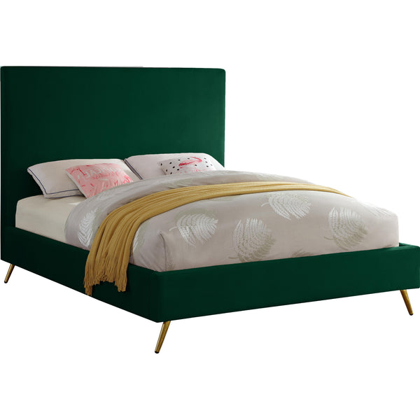 Meridian Jasmine Queen Upholstered Platform Bed JasmineGreen-Q IMAGE 1