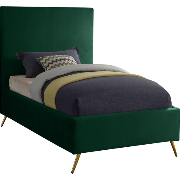 Meridian Jasmine Twin Upholstered Platform Bed JasmineGreen-T IMAGE 1