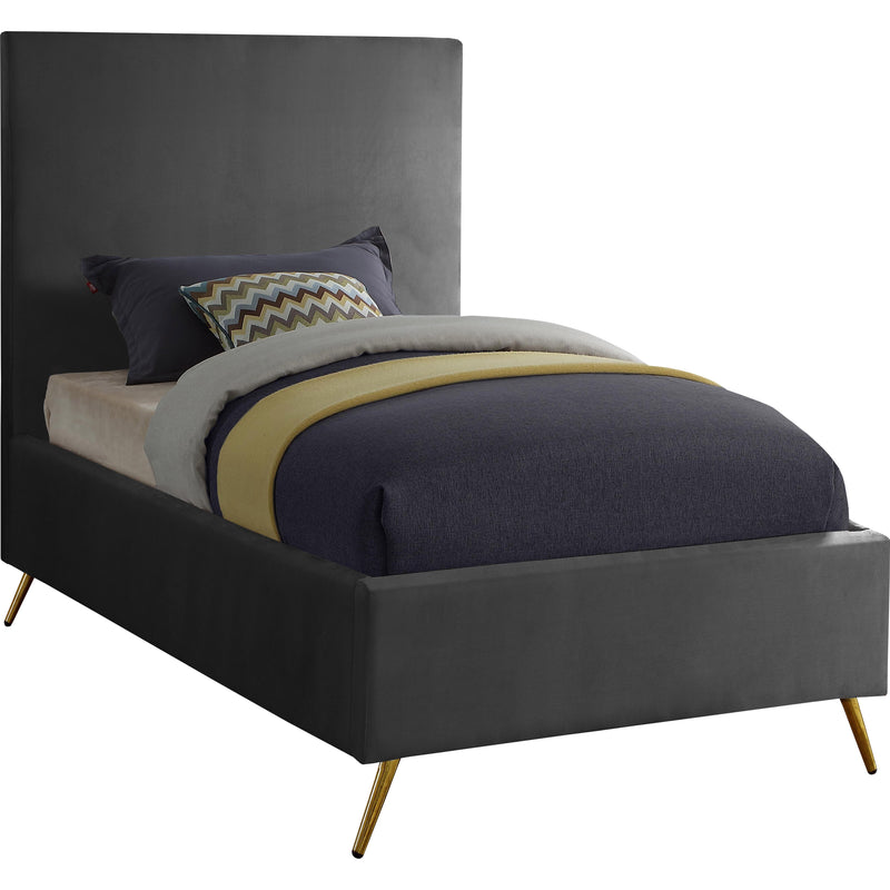 Meridian Jasmine Twin Upholstered Platform Bed JasmineGrey-T IMAGE 1