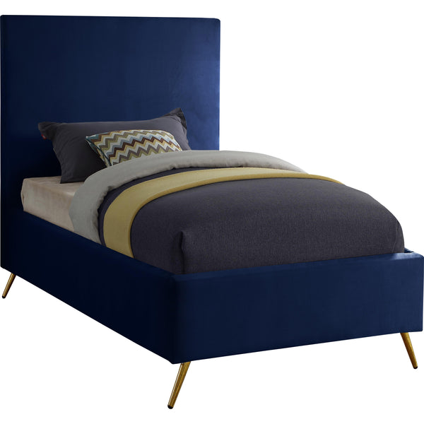 Meridian Jasmine Twin Upholstered Platform Bed JasmineNavy-T IMAGE 1