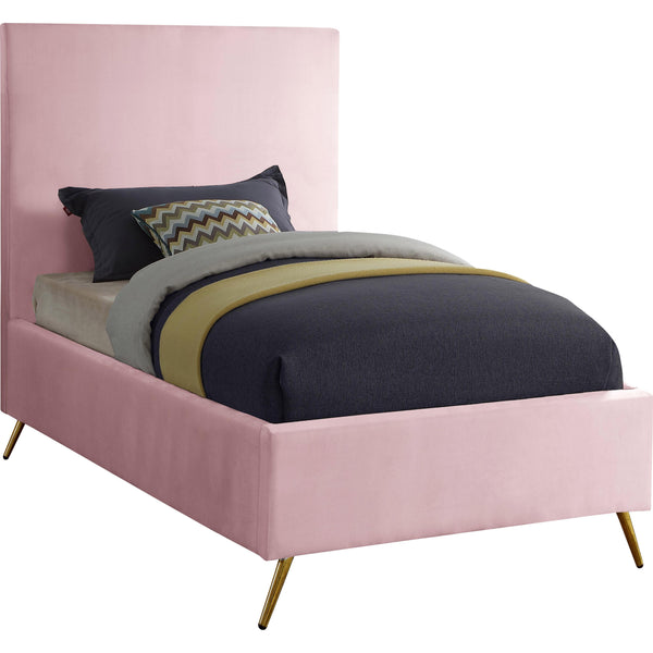 Meridian Jasmine Twin Upholstered Platform Bed JasminePink-T IMAGE 1