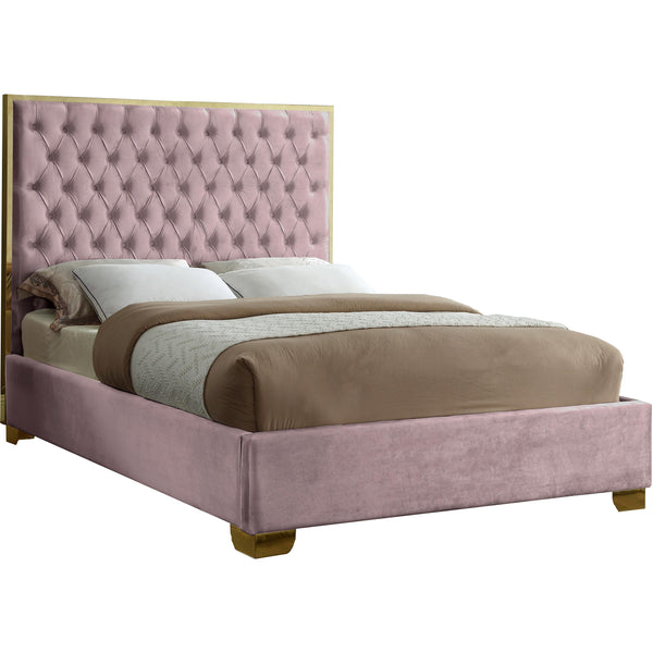 Meridian Lana Full Upholstered Platform Bed LanaPink-F IMAGE 1