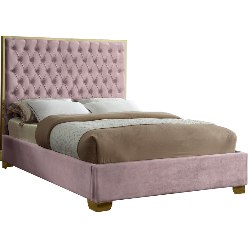 Meridian Lana King Upholstered Platform Bed LanaPink-K IMAGE 1