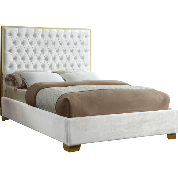 Meridian Lana King Upholstered Platform Bed LanaWhite-K IMAGE 1