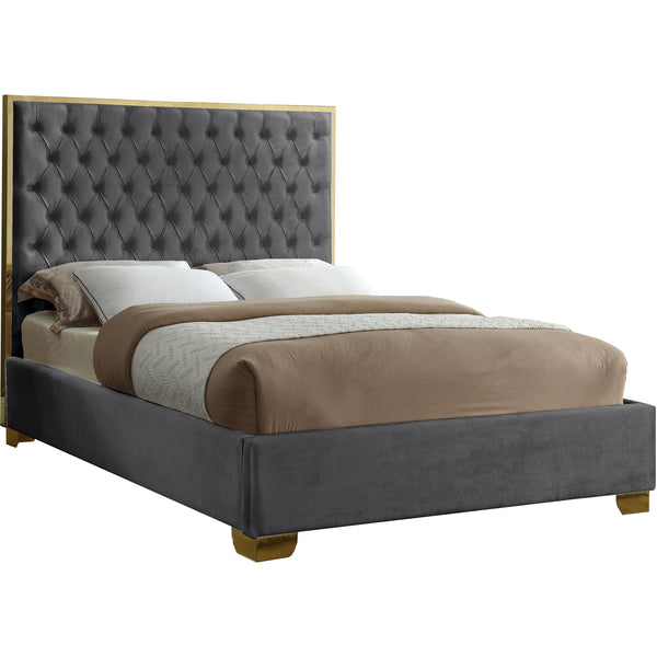 Meridian Lana Queen Upholstered Platform Bed LanaGrey-Q IMAGE 1