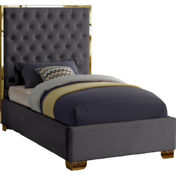 Meridian Lana Twin Upholstered Platform Bed LanaGrey-T IMAGE 1