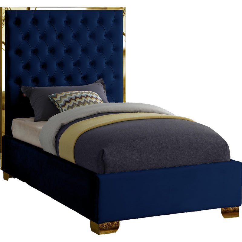 Meridian Lana Twin Upholstered Platform Bed LanaNavy-T IMAGE 1