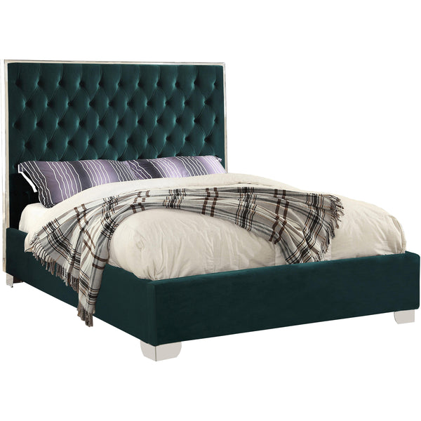 Meridian Lexi Full Upholstered Platform Bed LexiGreen-F IMAGE 1