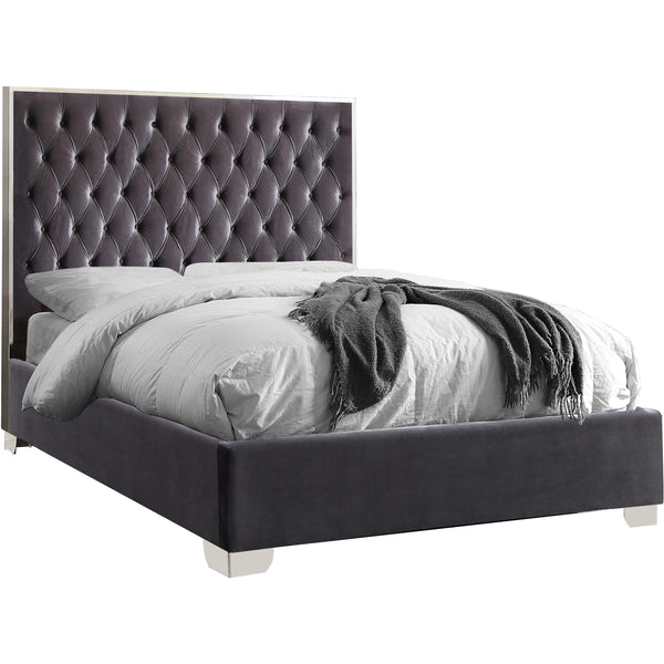 Meridian Lexi Full Upholstered Platform Bed LexiGrey-F IMAGE 1