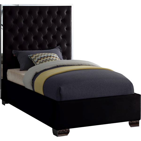 Meridian Lexi Twin Upholstered Platform Bed LexiBlack-T IMAGE 1