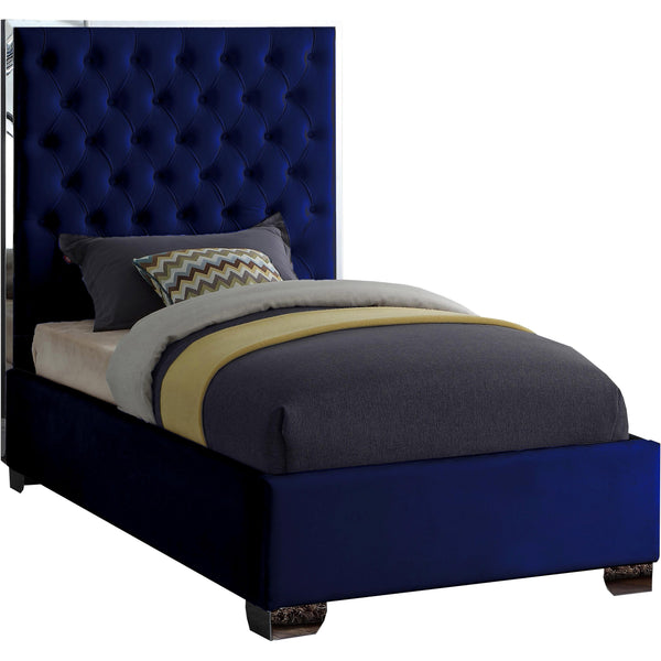 Meridian Lexi Twin Upholstered Platform Bed LexiNavy-T IMAGE 1