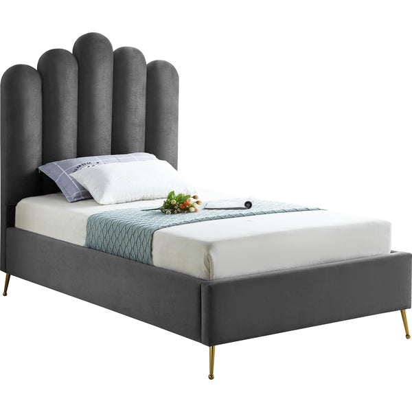 Meridian Lily Twin Upholstered Platform Bed LilyGrey-T IMAGE 1