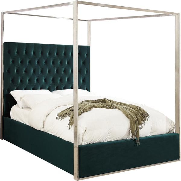 Meridian Porter King Upholstered Canopy Bed PorterGreen-K IMAGE 1