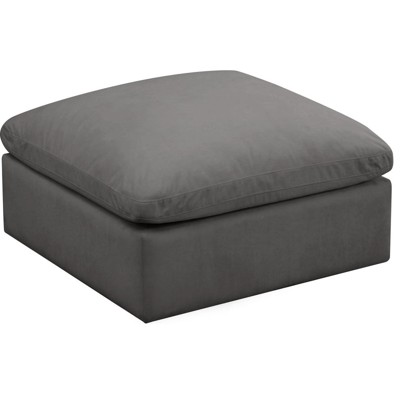 Meridian Plush Fabric Ottoman 602Grey-Ott IMAGE 1