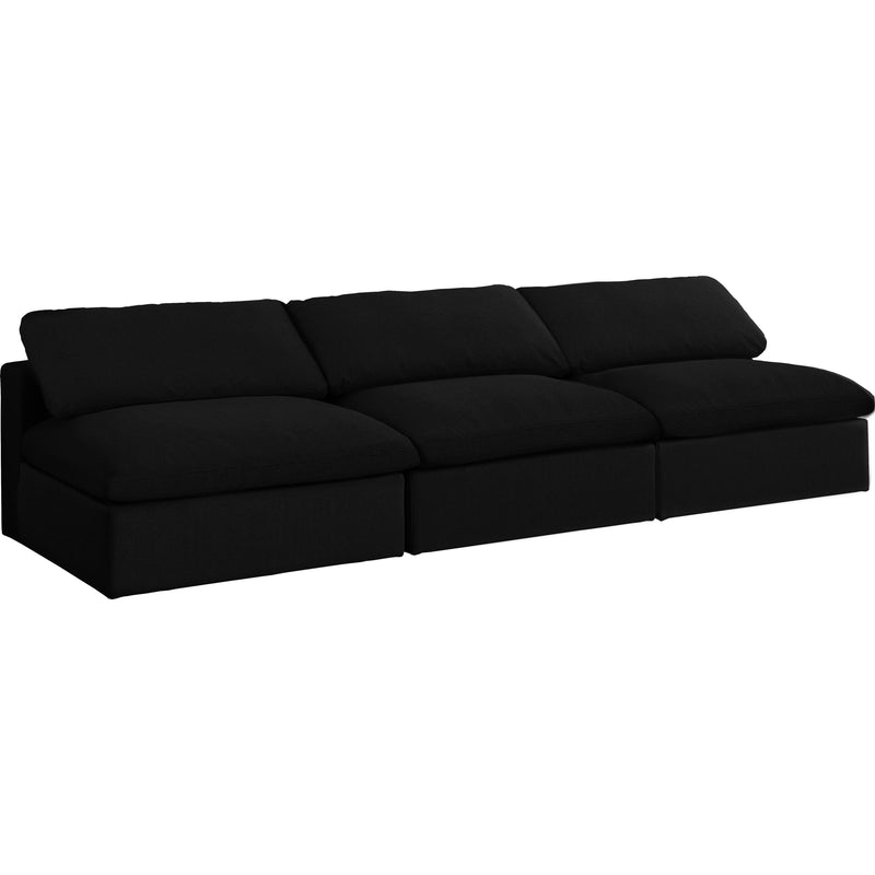 Meridian Serene Stationary Fabric Sofa 601Black-S117 IMAGE 1