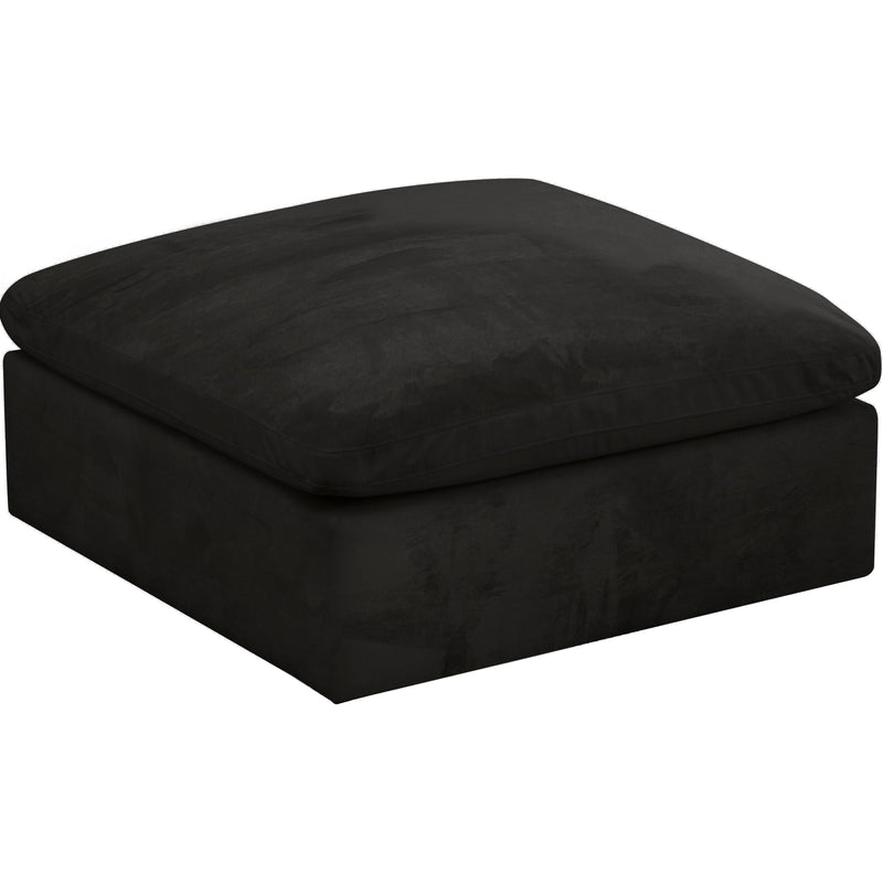 Meridian Cozy Fabric Ottoman 634Black-Ott IMAGE 1