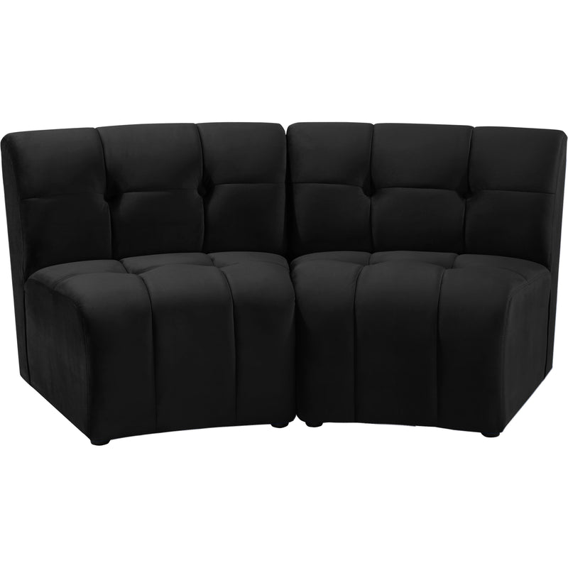 Meridian Limitless Fabric 2 pc Sectional 645Black-2PC IMAGE 1