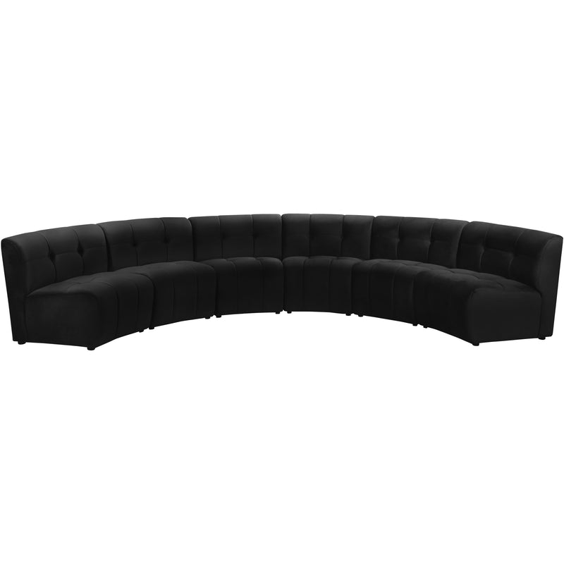 Meridian Limitless Fabric 6 pc Sectional 645Black-6PC IMAGE 1