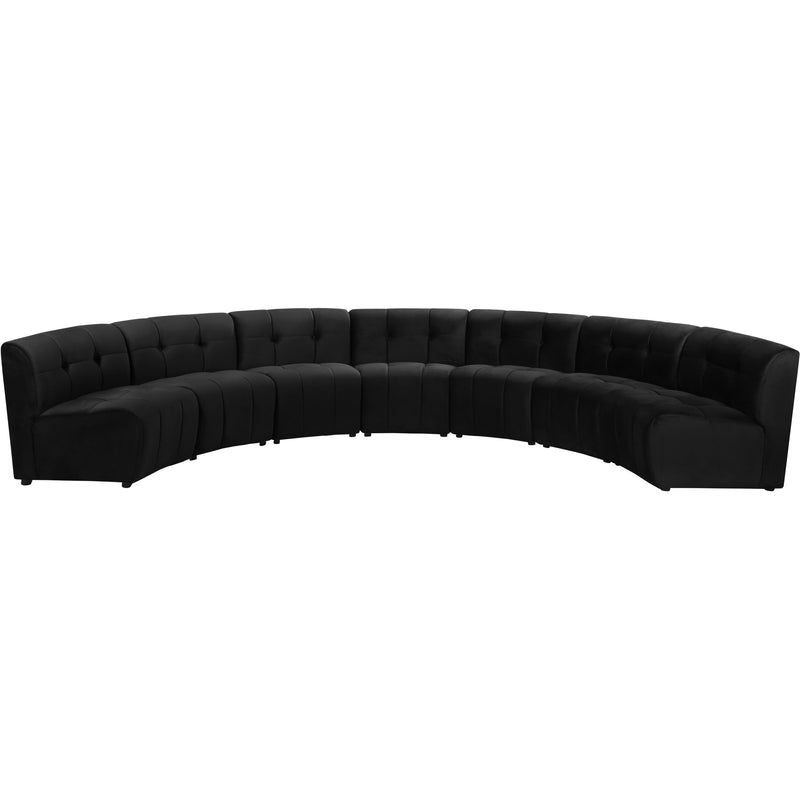 Meridian Limitless Fabric 7 pc Sectional 645Black-7PC IMAGE 1