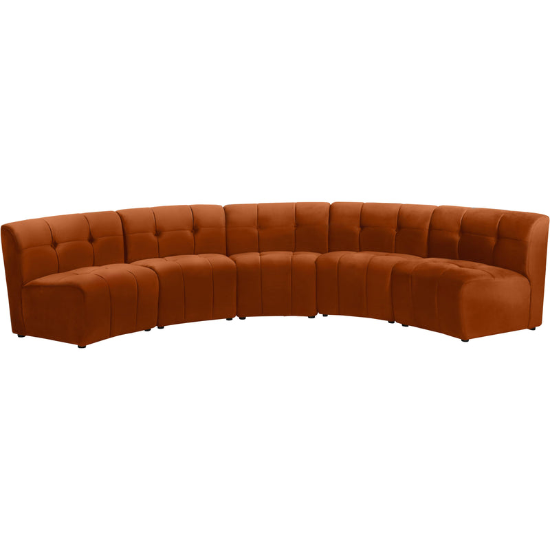 Meridian Limitless Fabric 5 pc Sectional 645Cognac-5PC IMAGE 1