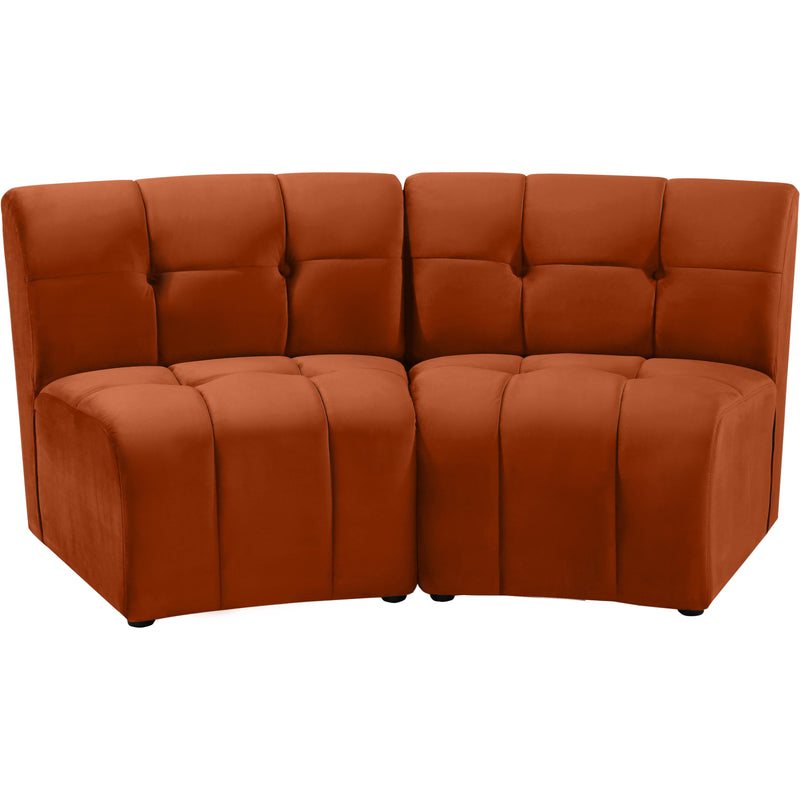 Meridian Limitless Fabric 2 pc Sectional 645Cognac-2PC IMAGE 1