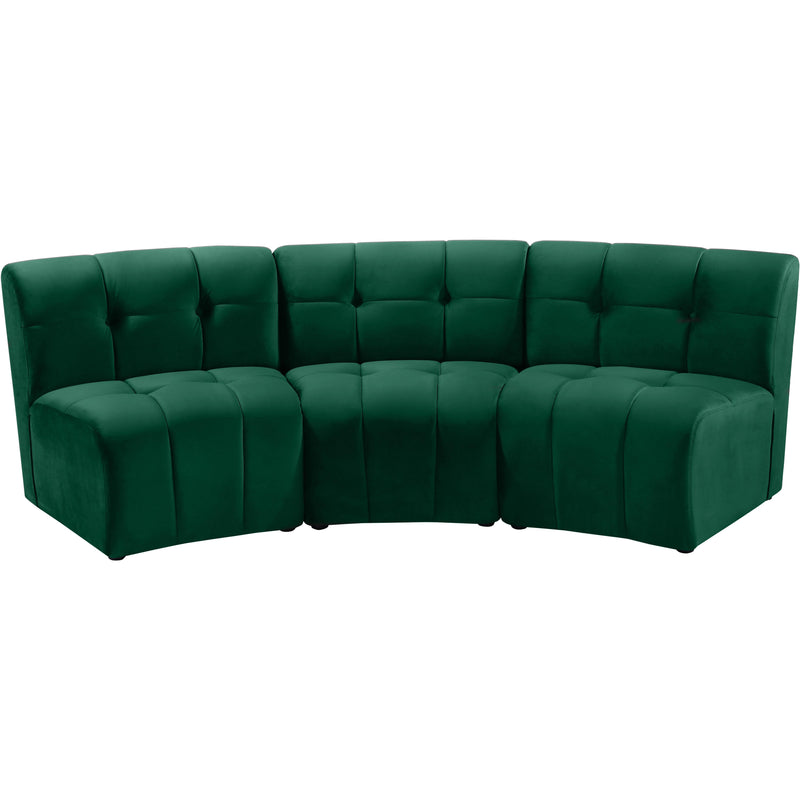 Meridian Limitless Fabric 3 pc Sectional 645Green-3PC IMAGE 1