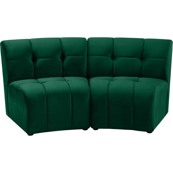 Meridian Limitless Fabric 2 pc Sectional 645Green-2PC IMAGE 1