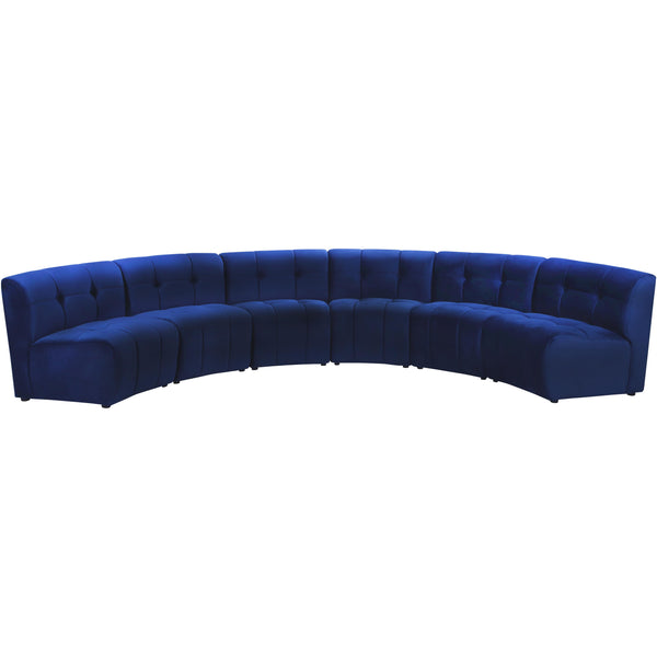 Meridian Limitless Fabric 6 pc Sectional 645Navy-6PC IMAGE 1