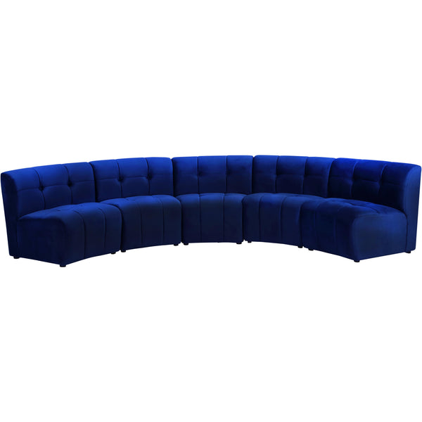 Meridian Limitless Fabric 5 pc Sectional 645Navy-5PC IMAGE 1