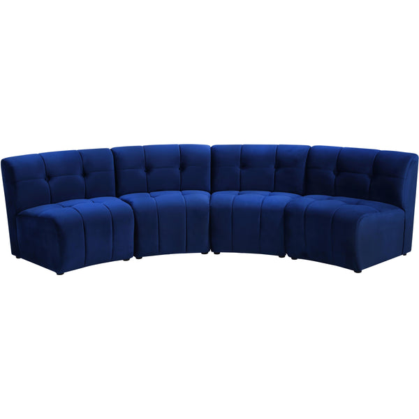 Meridian Limitless Fabric 4 pc Sectional 645Navy-4PC IMAGE 1