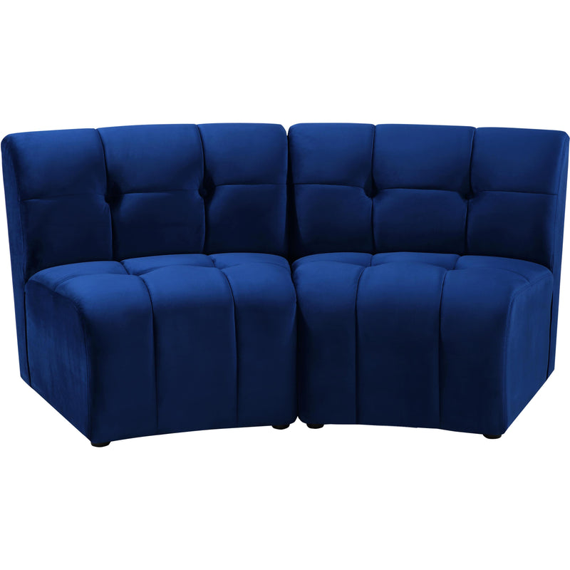 Meridian Limitless Fabric 2 pc Sectional 645Navy-2PC IMAGE 1