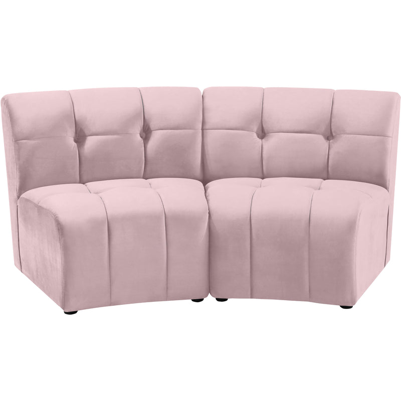 Meridian Limitless Fabric 2 pc Sectional 645Pink-2PC IMAGE 1