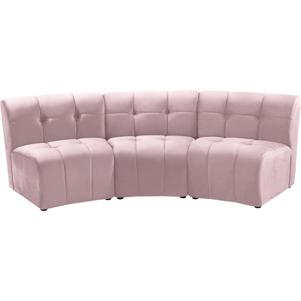 Meridian Limitless Fabric 3 pc Sectional 645Pink-3PC IMAGE 1