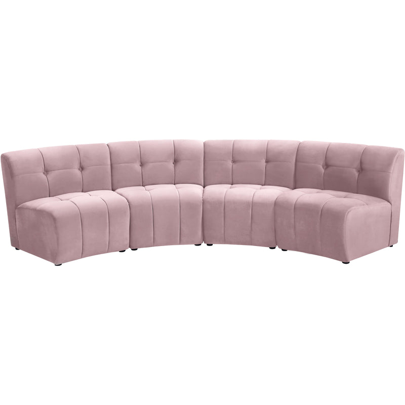 Meridian Limitless Fabric 4 pc Sectional 645Pink-4PC IMAGE 1