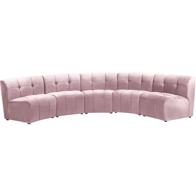 Meridian Limitless Fabric 5 pc Sectional 645Pink-5PC IMAGE 1