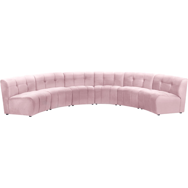 Meridian Limitless Fabric 6 pc Sectional 645Pink-6PC IMAGE 1