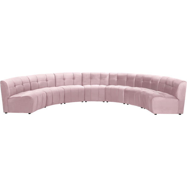 Meridian Limitless Fabric 7 pc Sectional 645Pink-7PC IMAGE 1